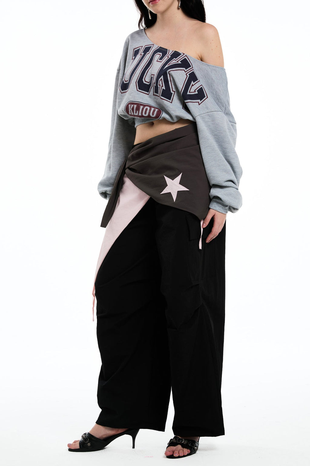 Darayavaush Asymmetric Star Wide Leg Pants