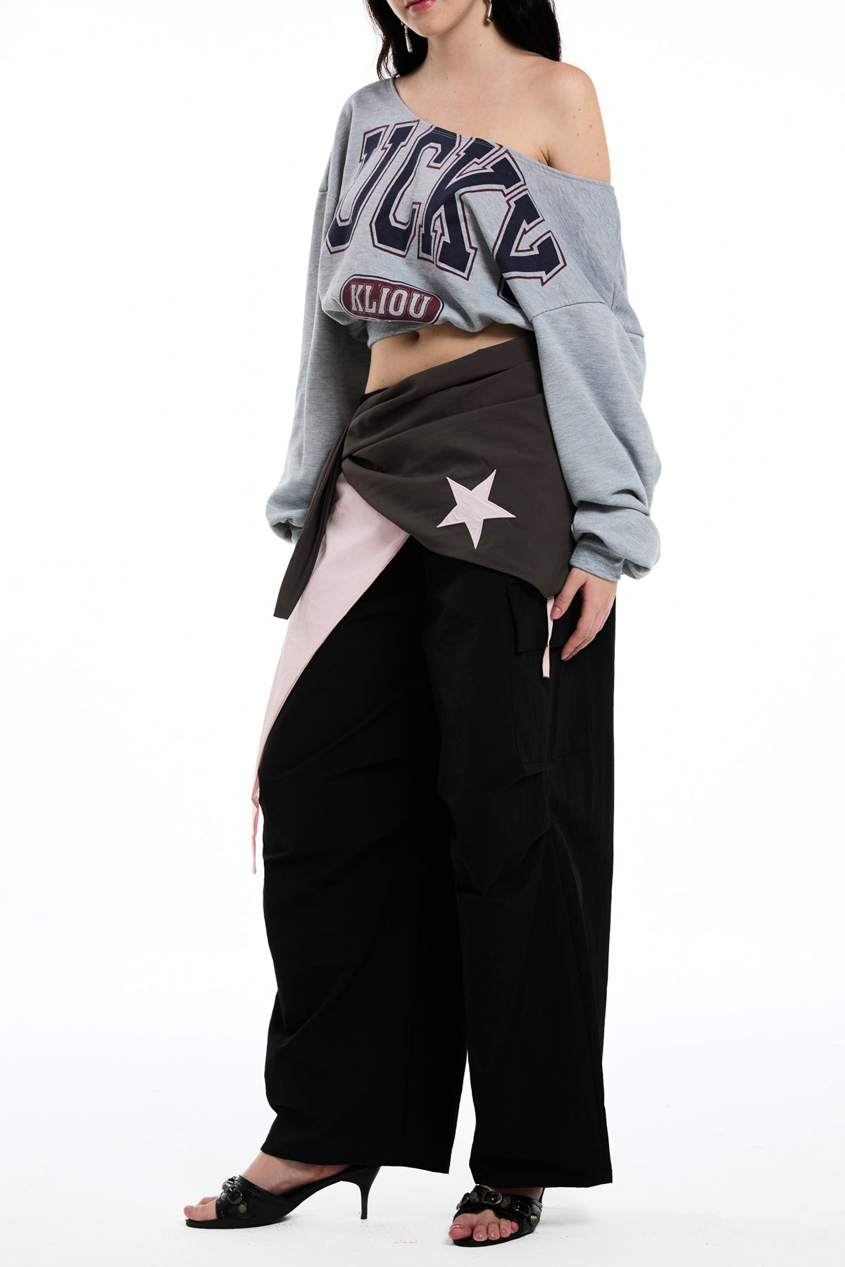 Darayavaush Asymmetric Star Wide Leg Pants