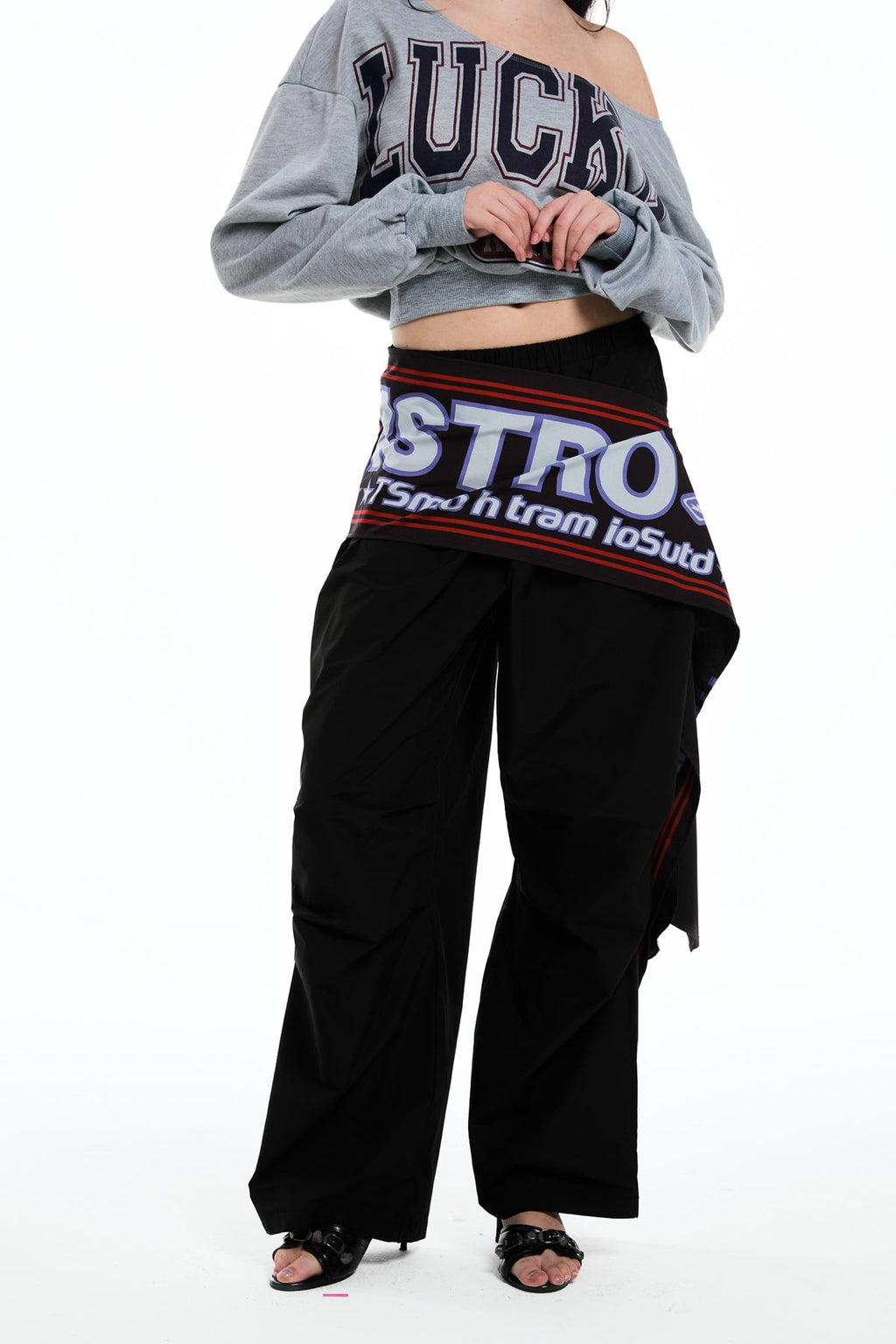 Darby Deconstruct Print Wide Leg Pants