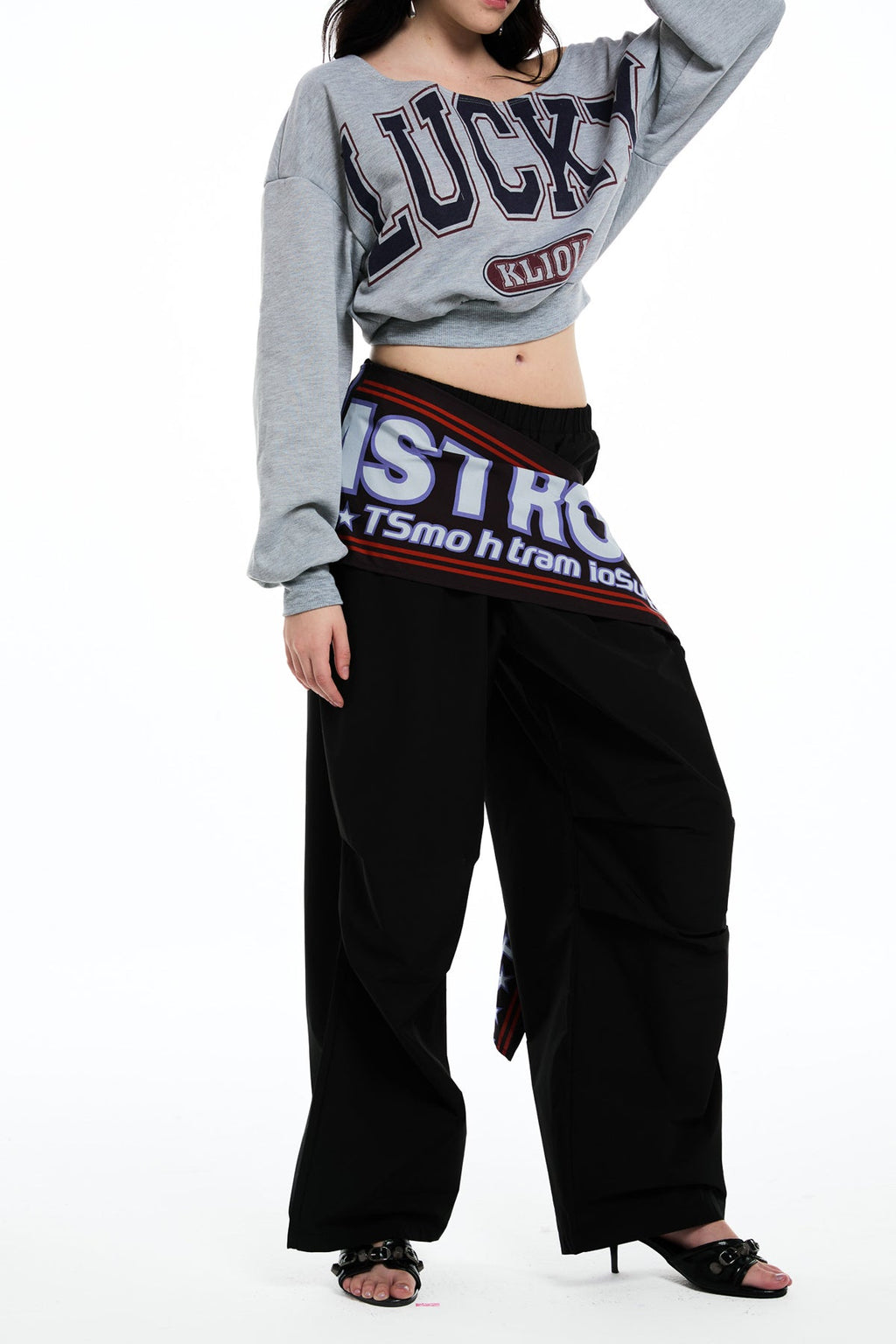 Darby Deconstruct Print Wide Leg Pants