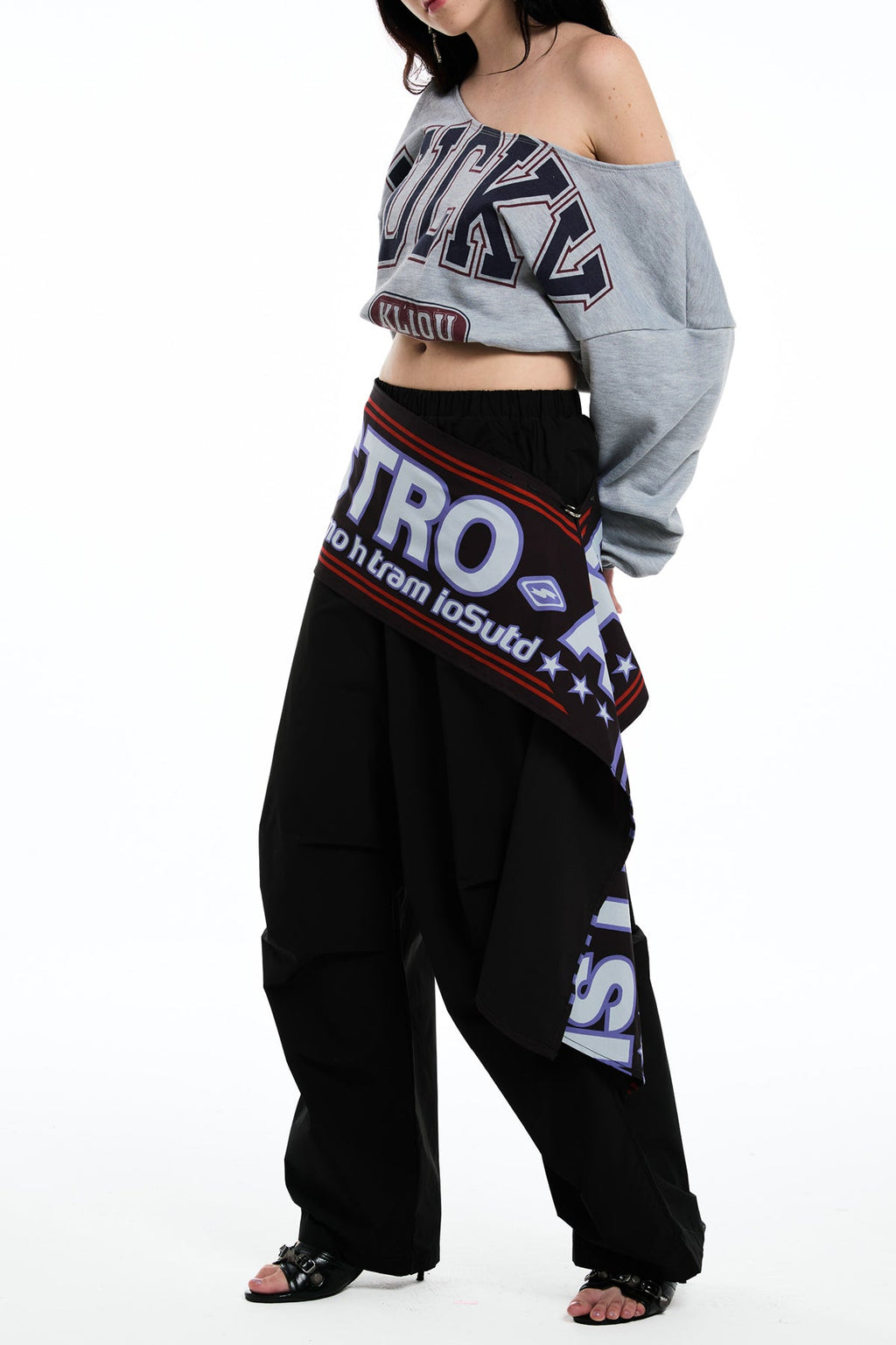 Darby Deconstruct Print Wide Leg Pants