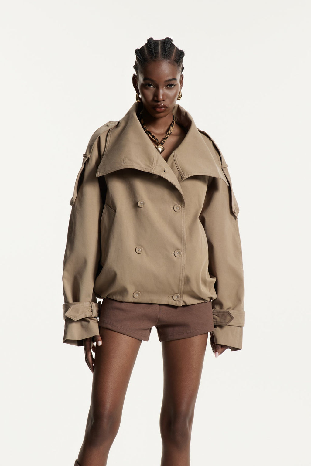 Dardana Double Breasted Lapel Jacket