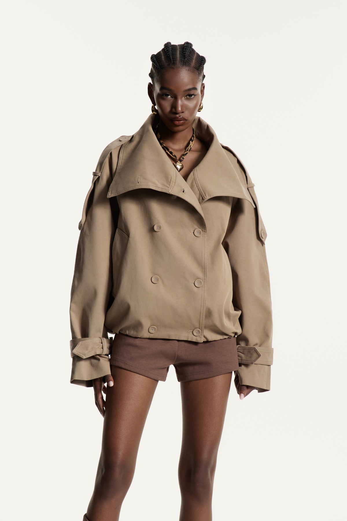 Dardana Double Breasted Lapel Jacket