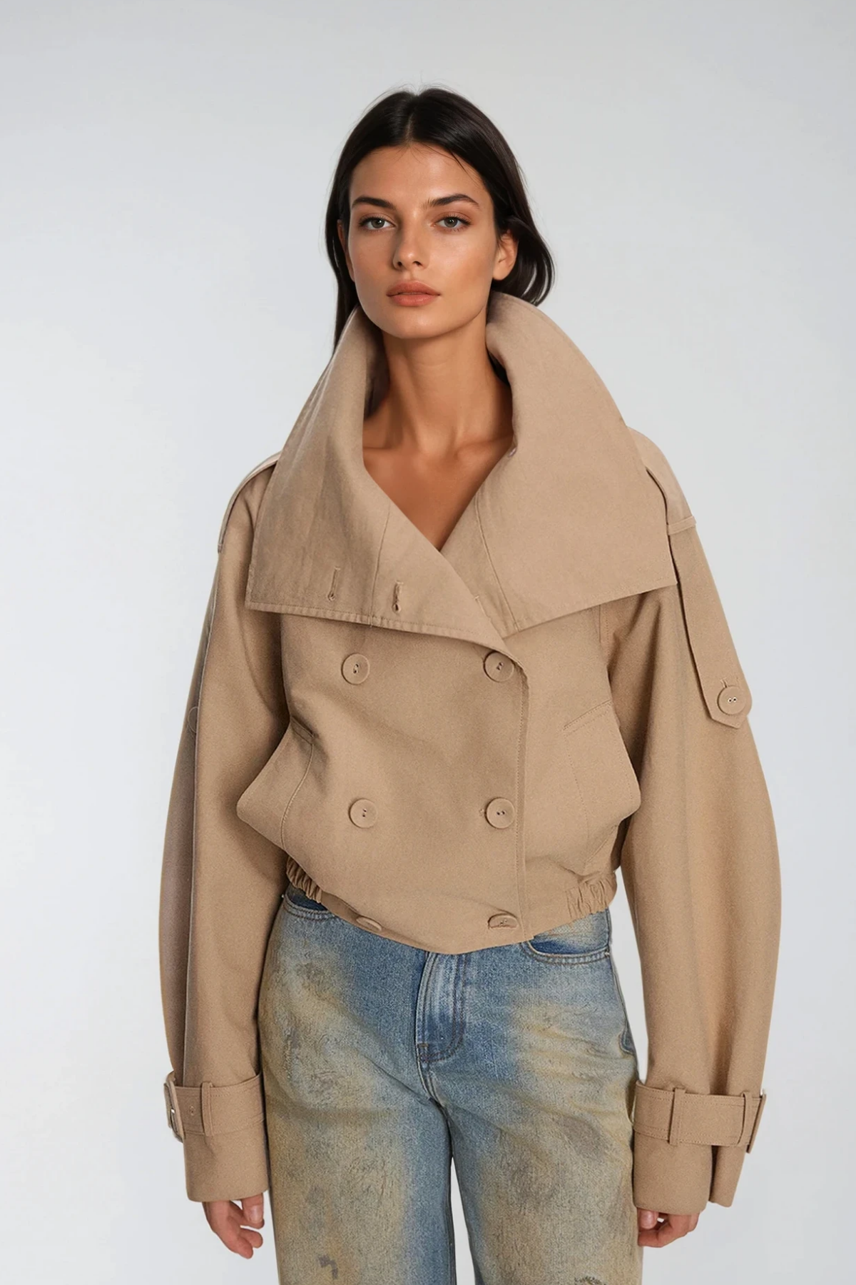 Dardana Double Breasted Lapel Jacket