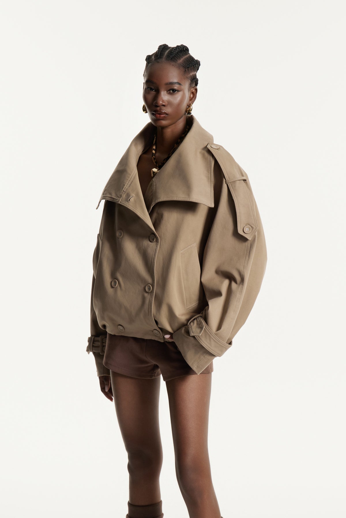 Dardana Double Breasted Lapel Jacket