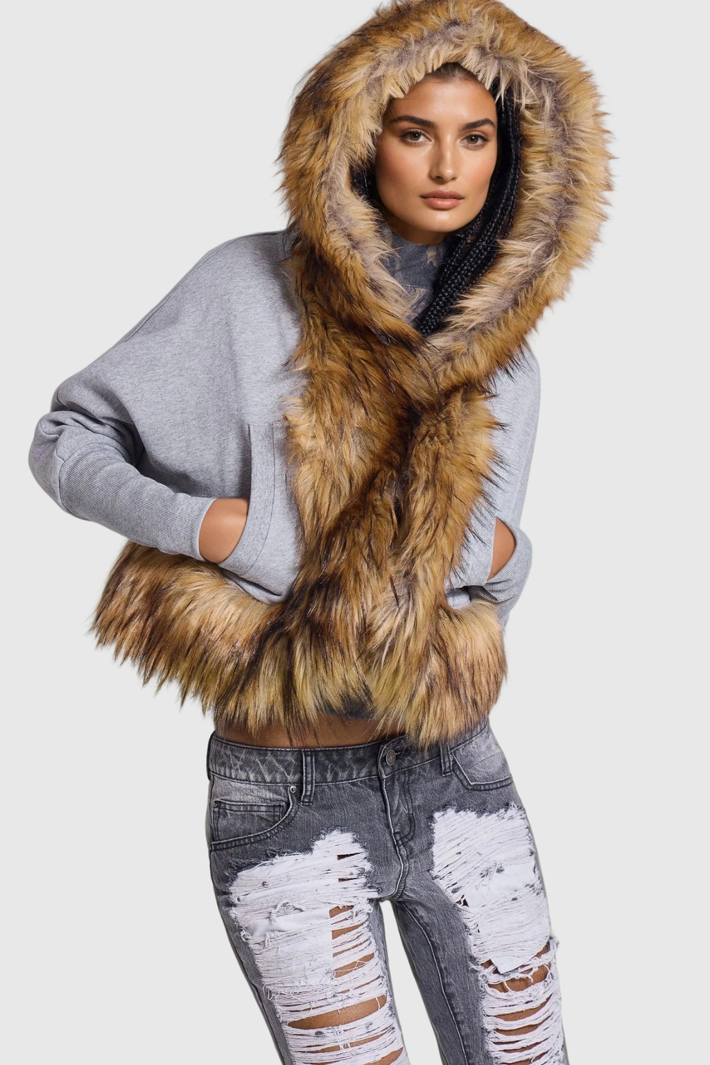 Dashiell Faux Fur Hooded Jacket