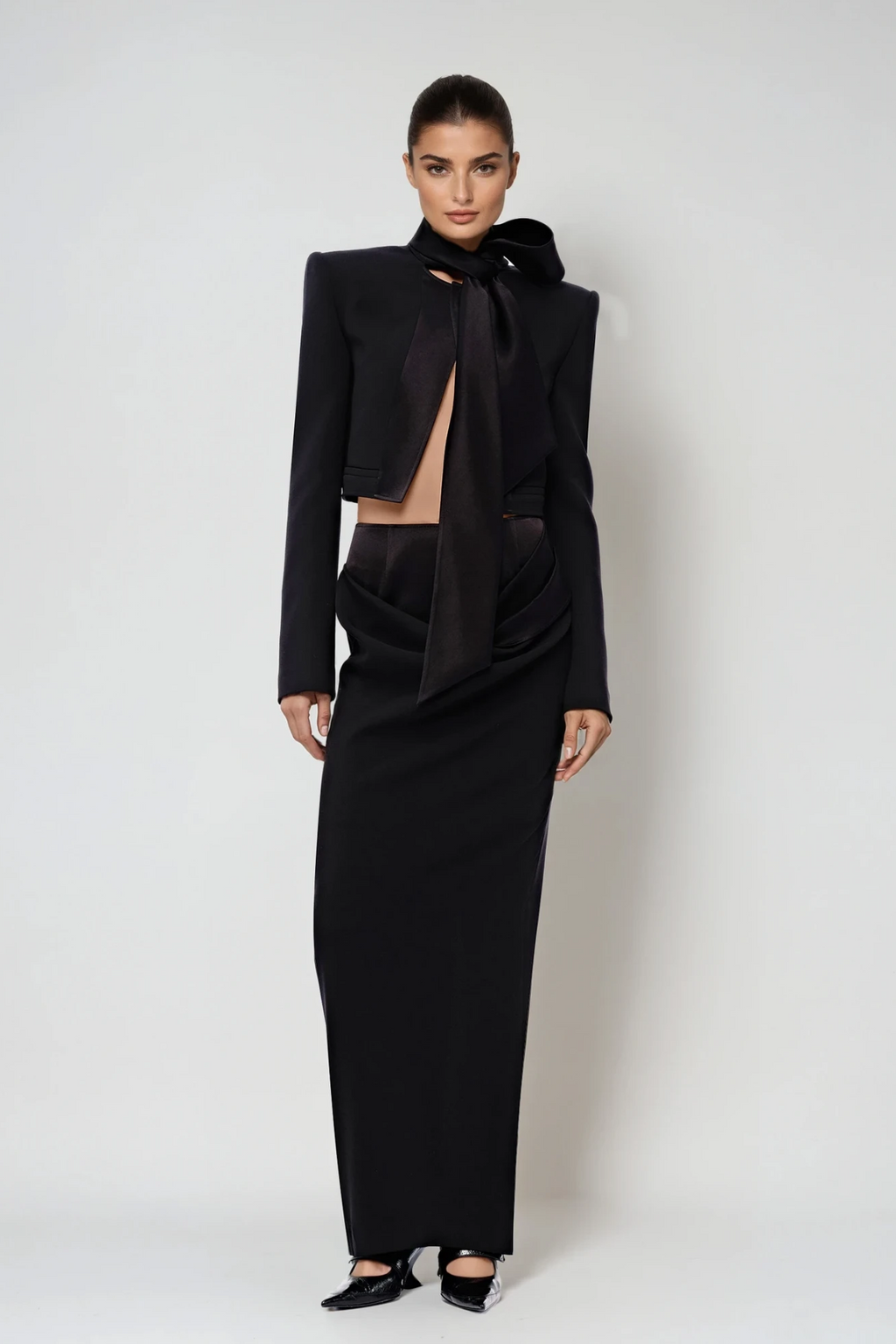 Davie Long Sleeve Scarf Jacket