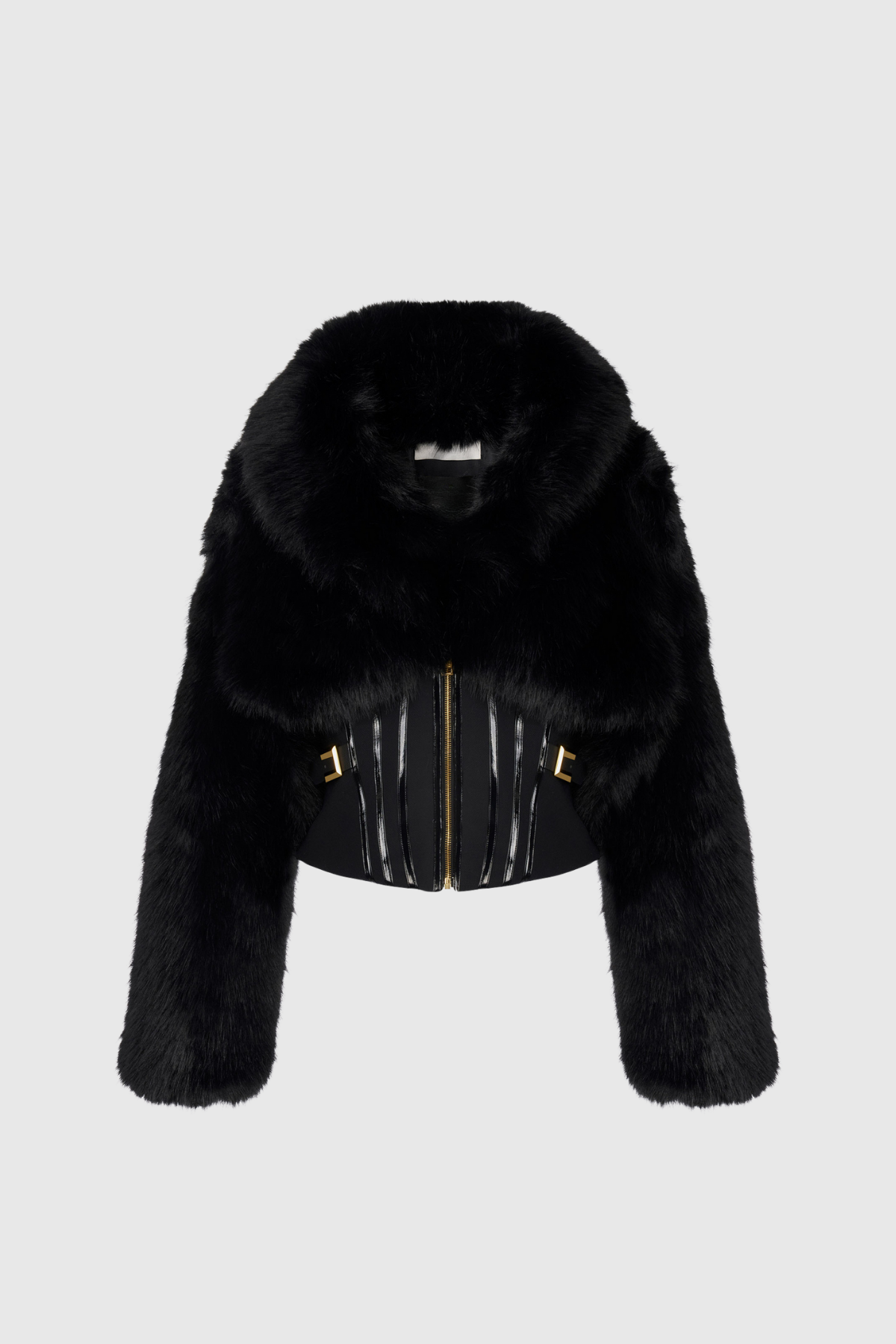 Davin Lapel Corset Faux Fur Jacket