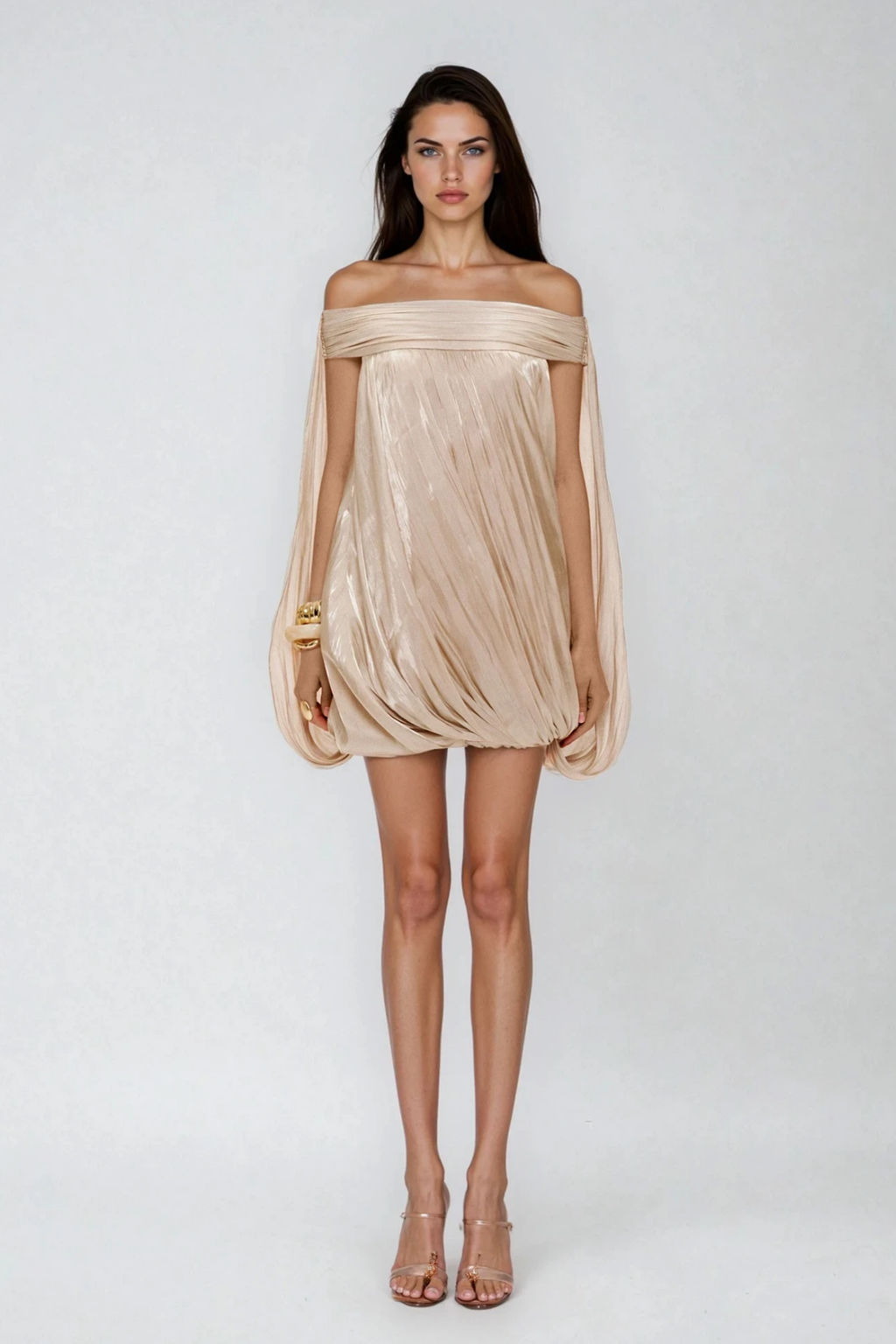 Davonte Off Shoulder Ruch Mini Dress