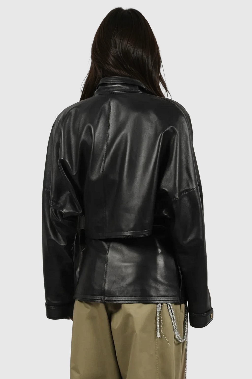 Davud Asymmetric Leather Jacket