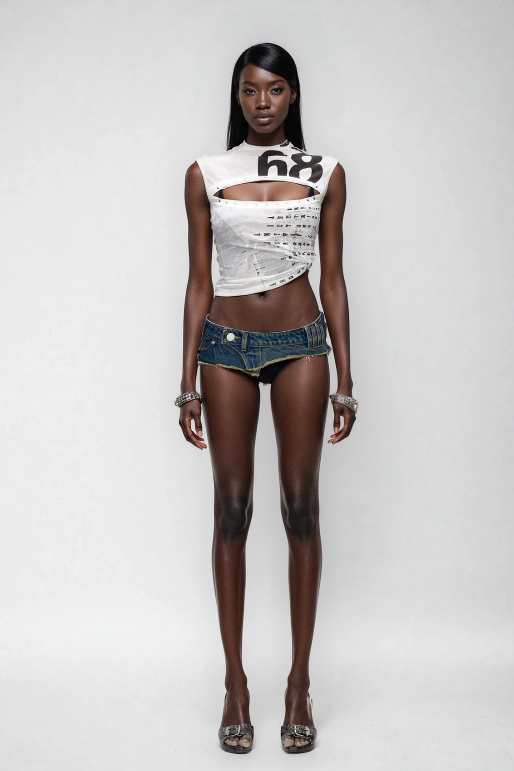 Dawn Cutout Print Bodycon Top