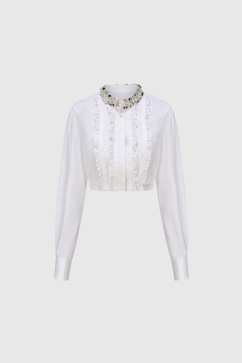 Dayaram Long Sleeve Crop Skirt Set