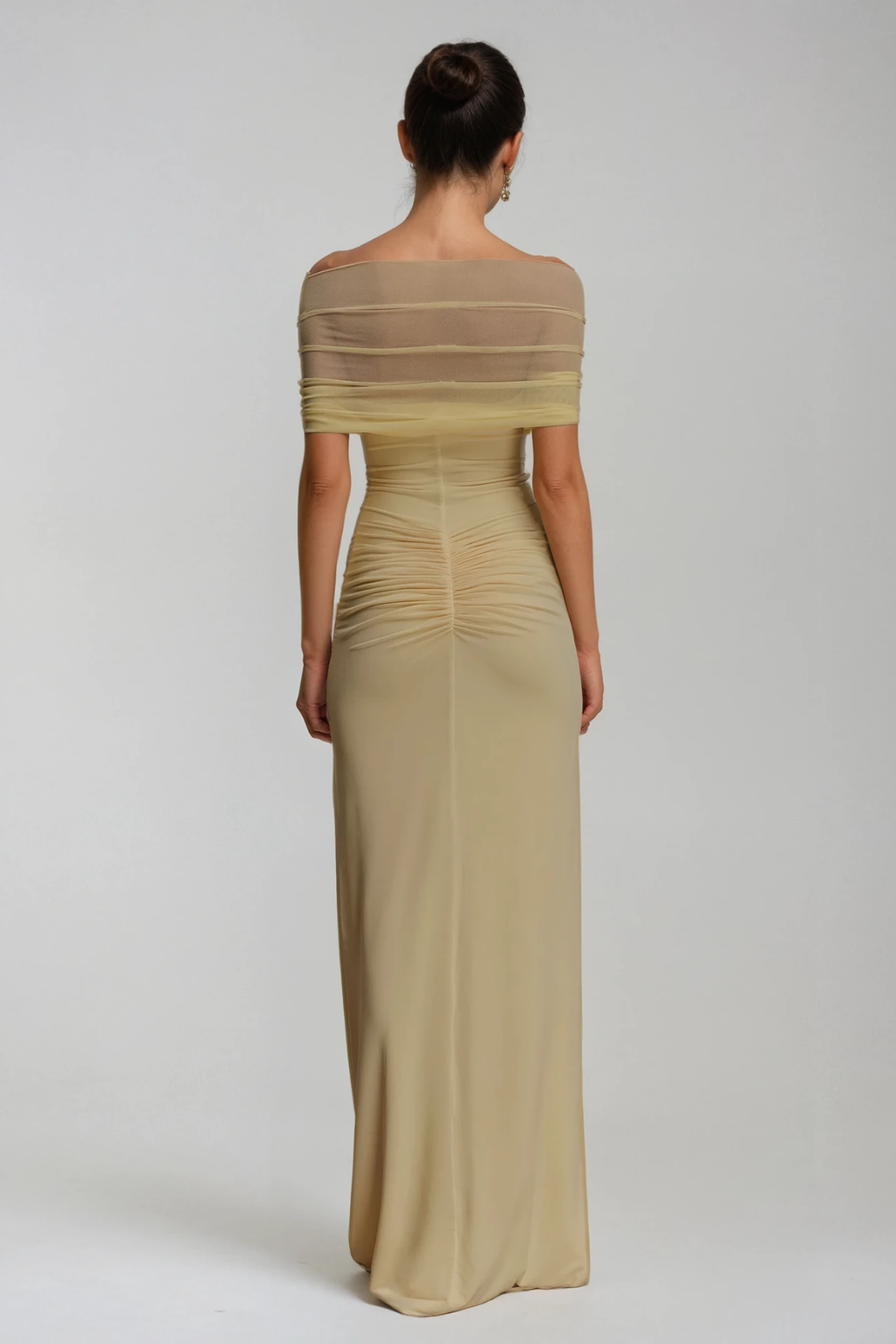 Deanna Off Shoulder Cutout Ruch Maxi Dress