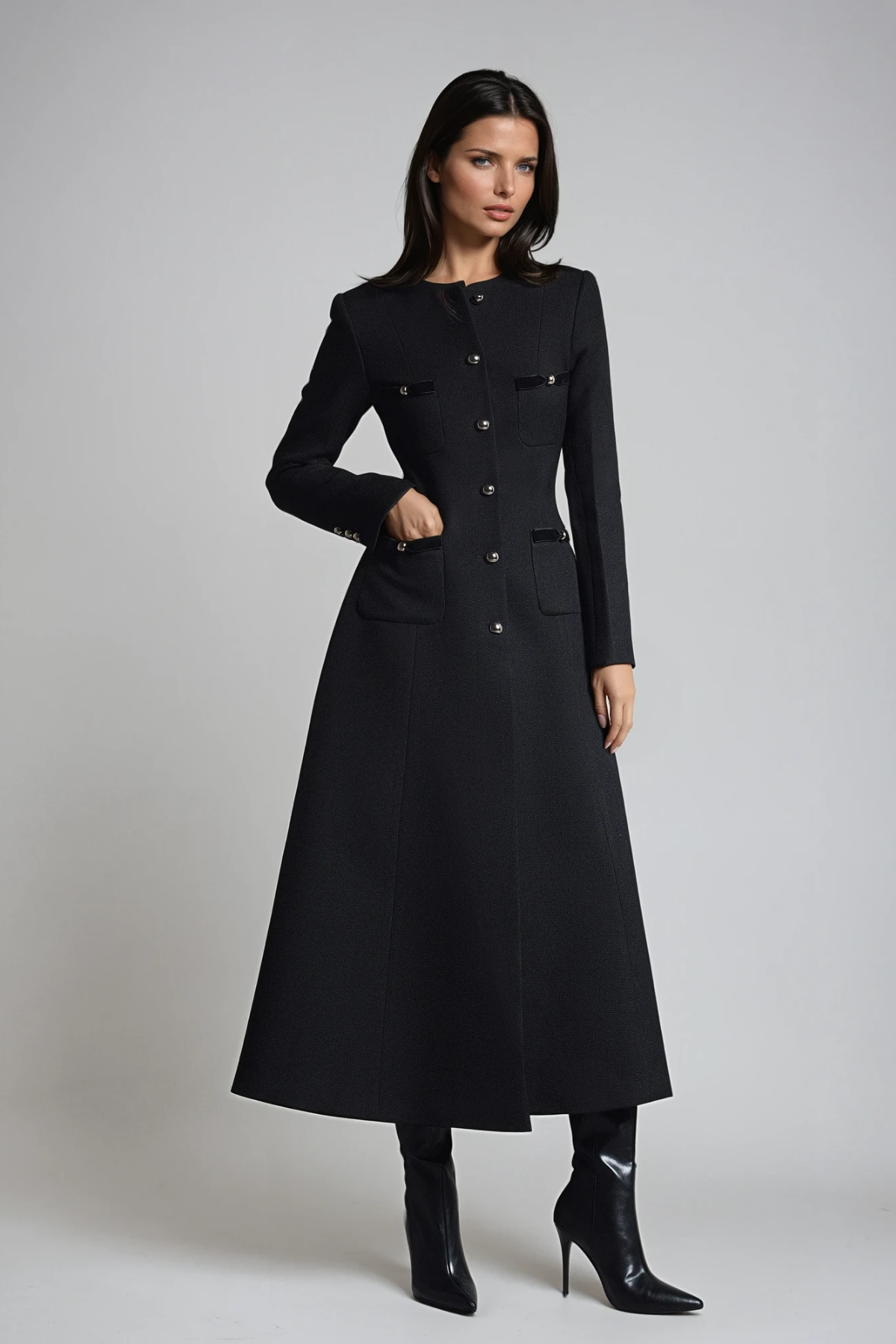 Dearbhla Long Sleeve Split Midi Dress