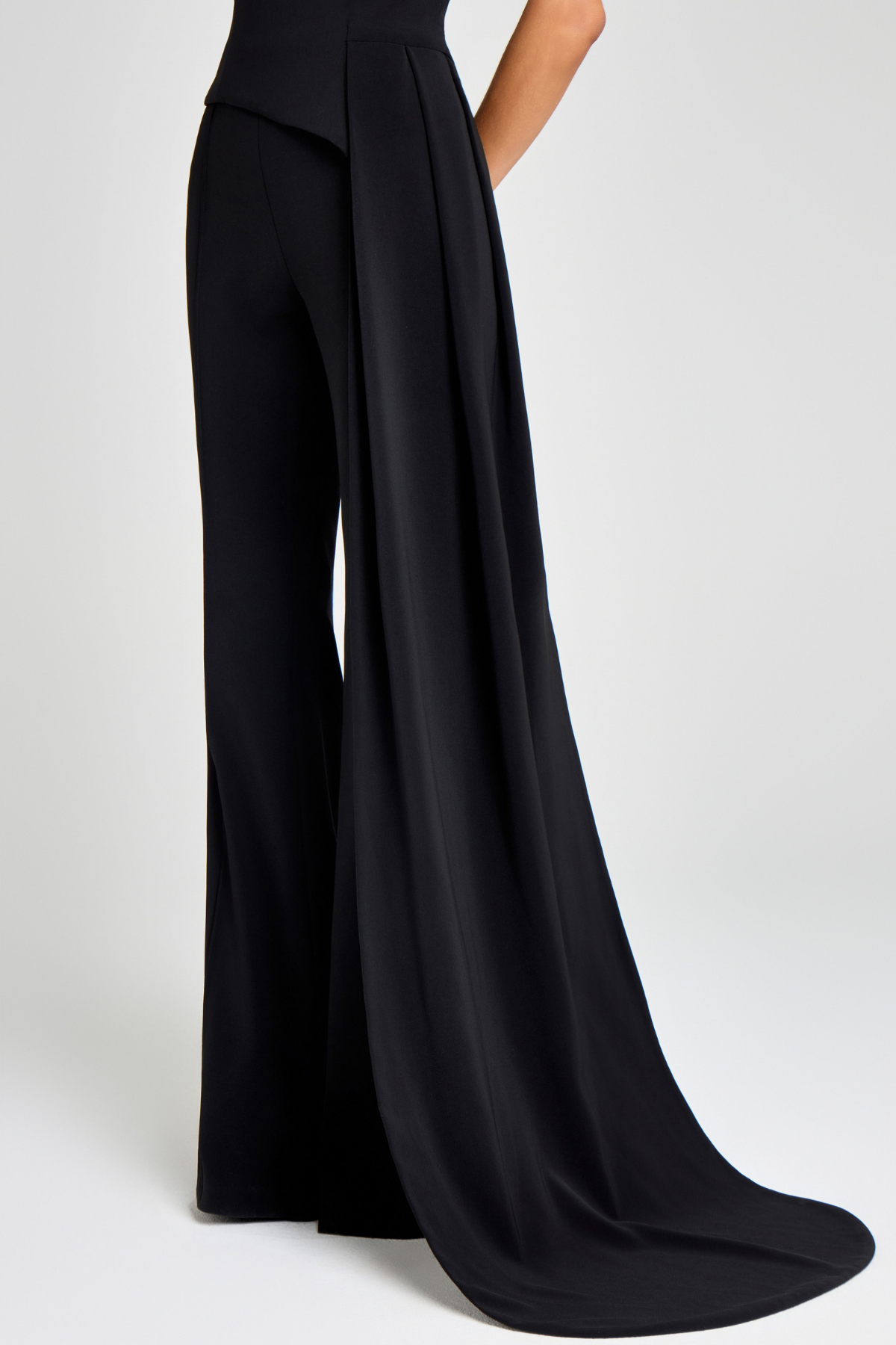December Deconstruct  Fringe Pants Set In Black
