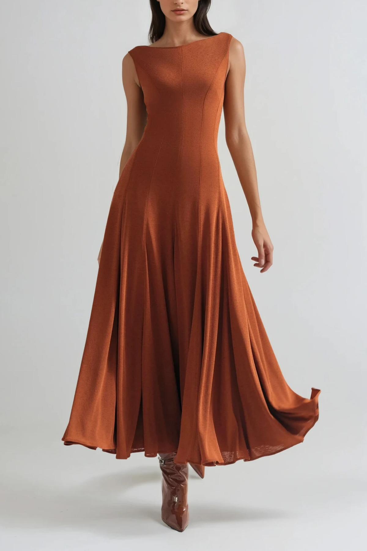 Decimus Sleeveless Ruch Maxi Dress