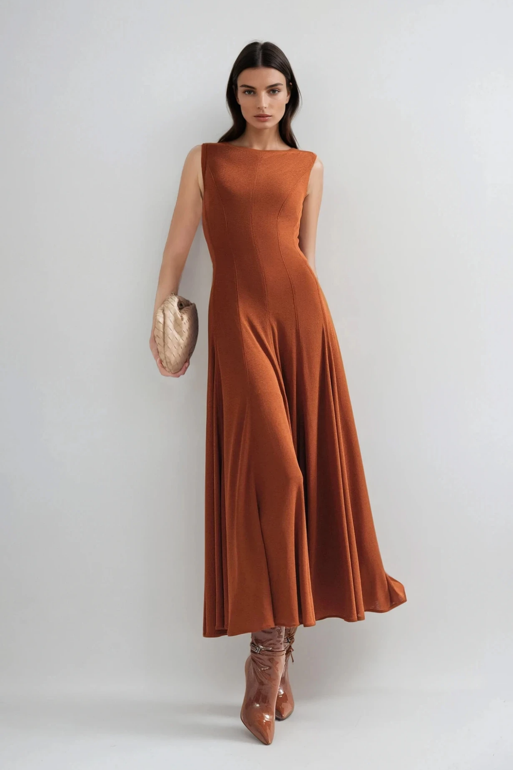 Decimus Sleeveless Ruch Maxi Dress