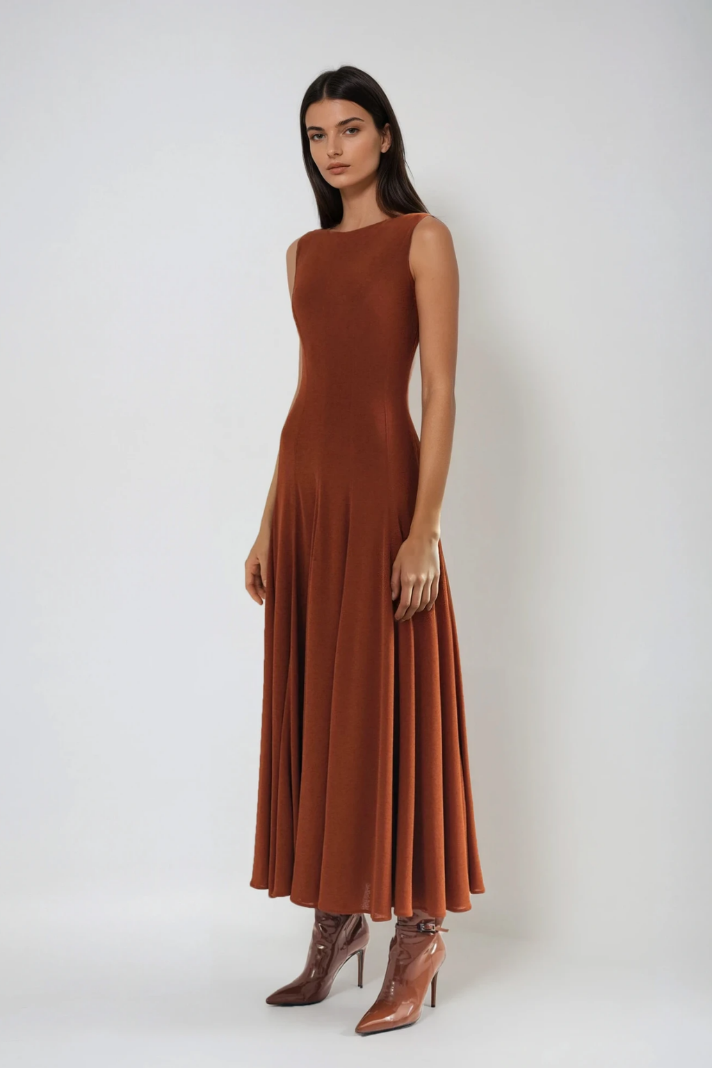 Decimus Sleeveless Ruch Maxi Dress