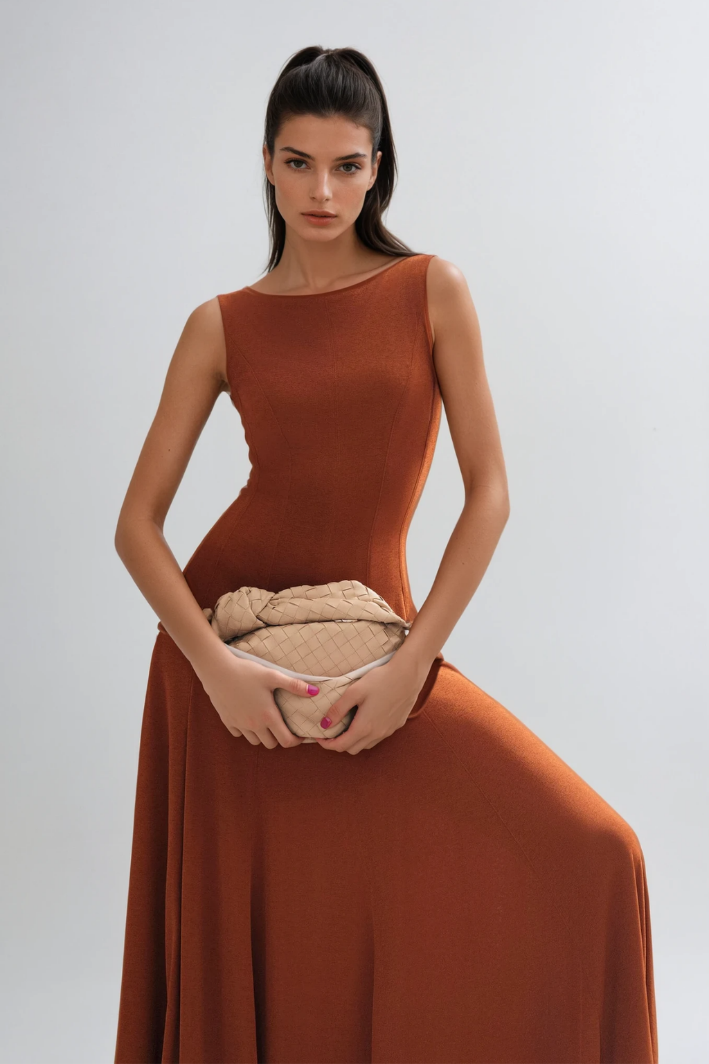 Decimus Sleeveless Ruch Maxi Dress