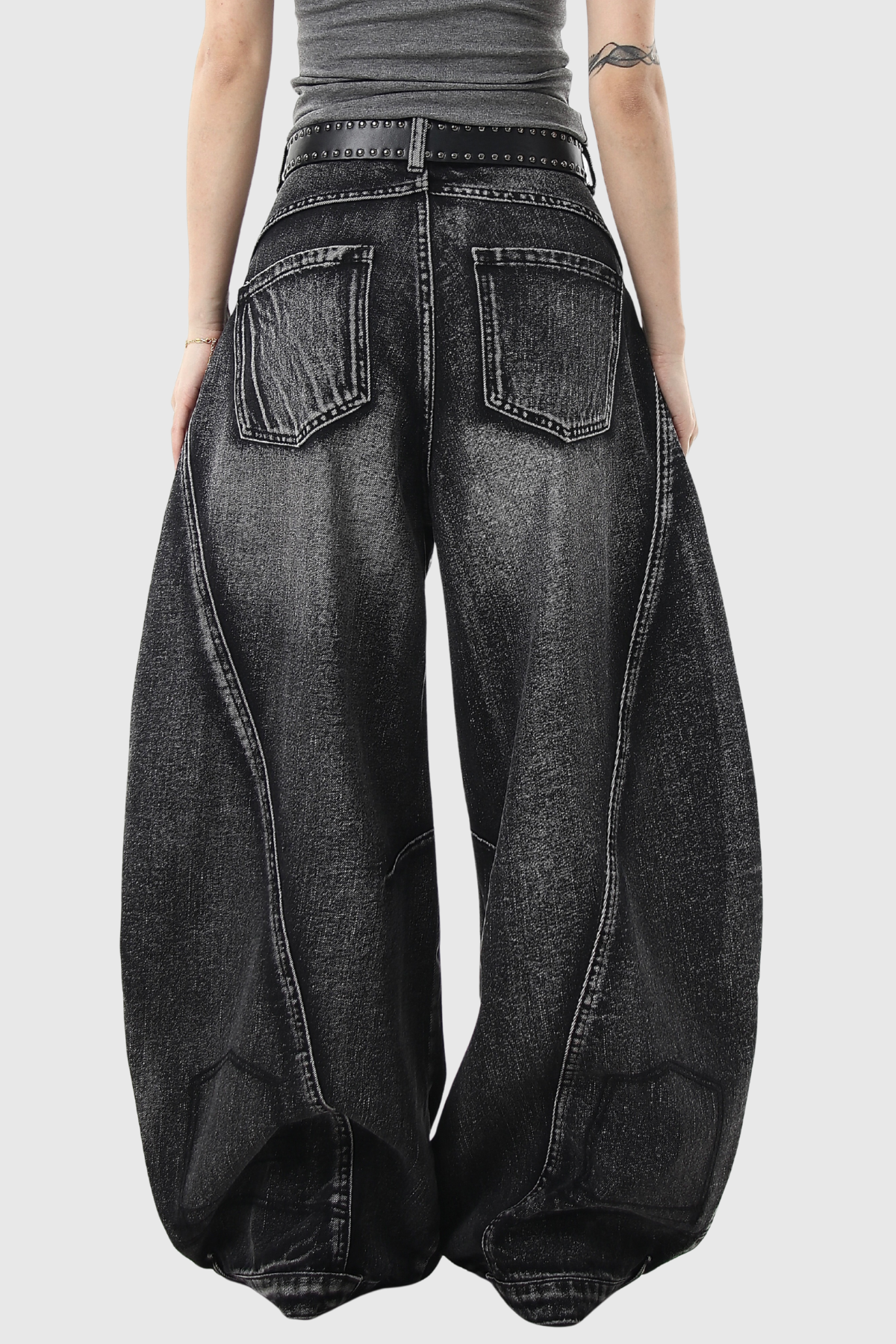 Declan Ripped Wide Leg Jeans