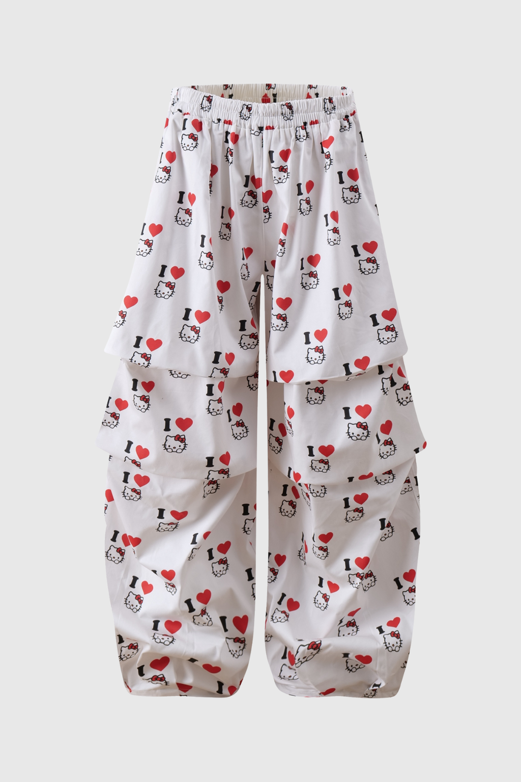 Deepti Heart Print Wide Leg Pants