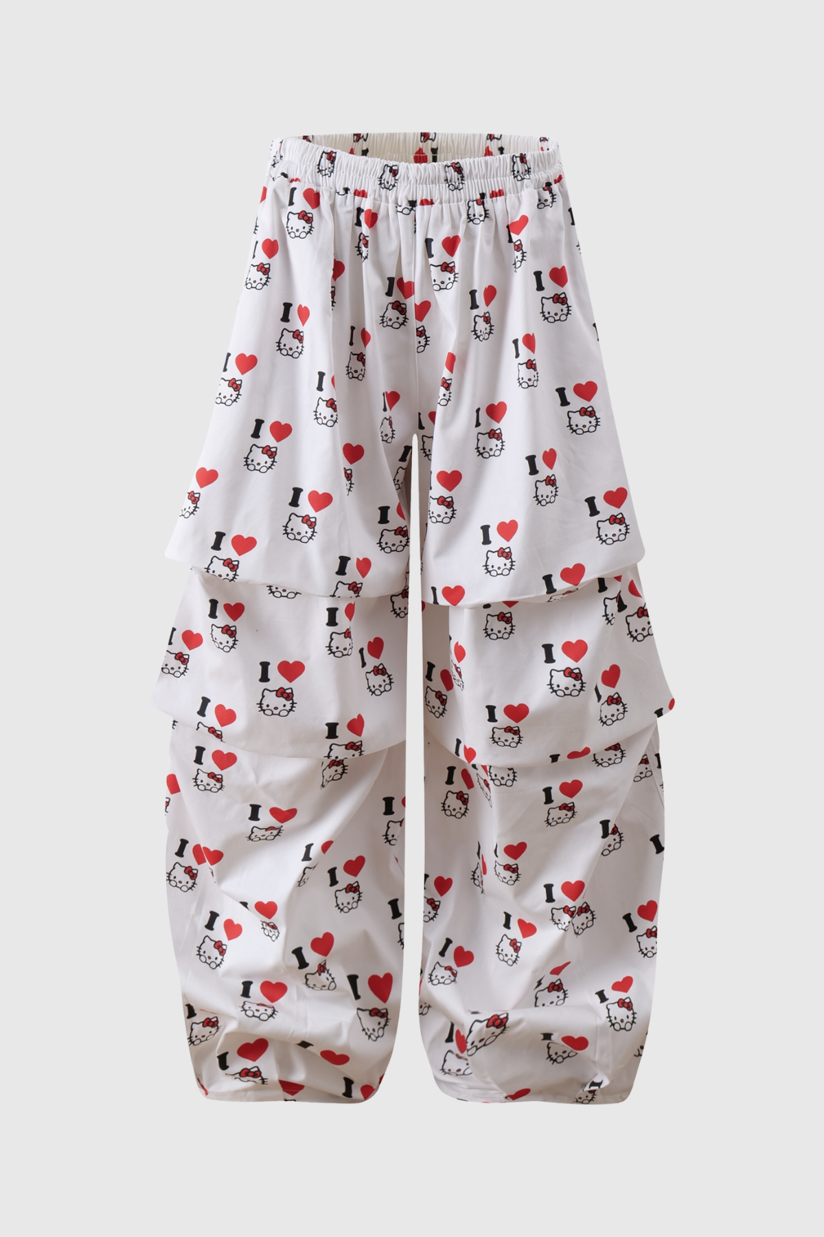 Deepti Heart Print Wide Leg Pants