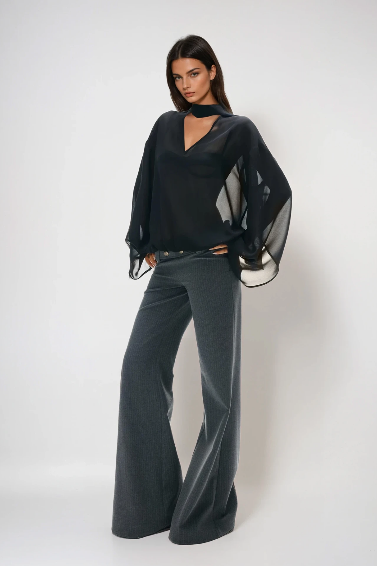 Deforrest V Neck Scarf Top