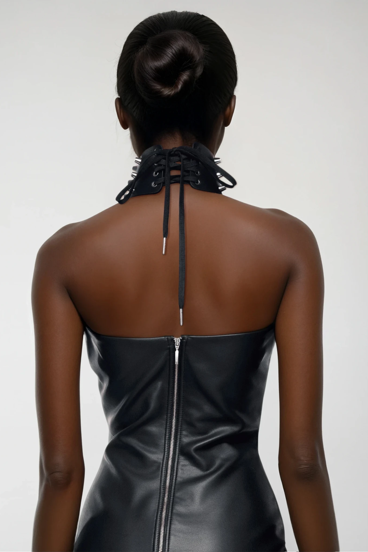 Deimos Strapless Faux Fur Mini Dress In White