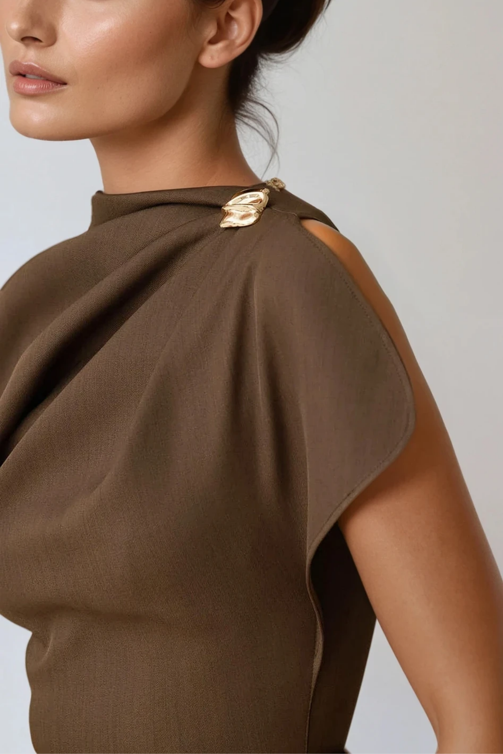 Deirdre Shawl Ruch Mini Dress