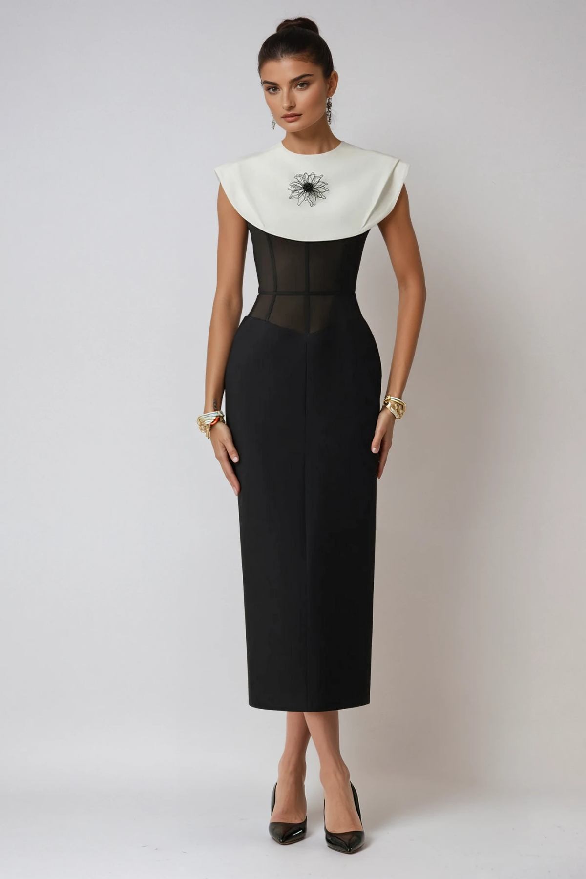 Deisy Corset Bodycon Midi Dress