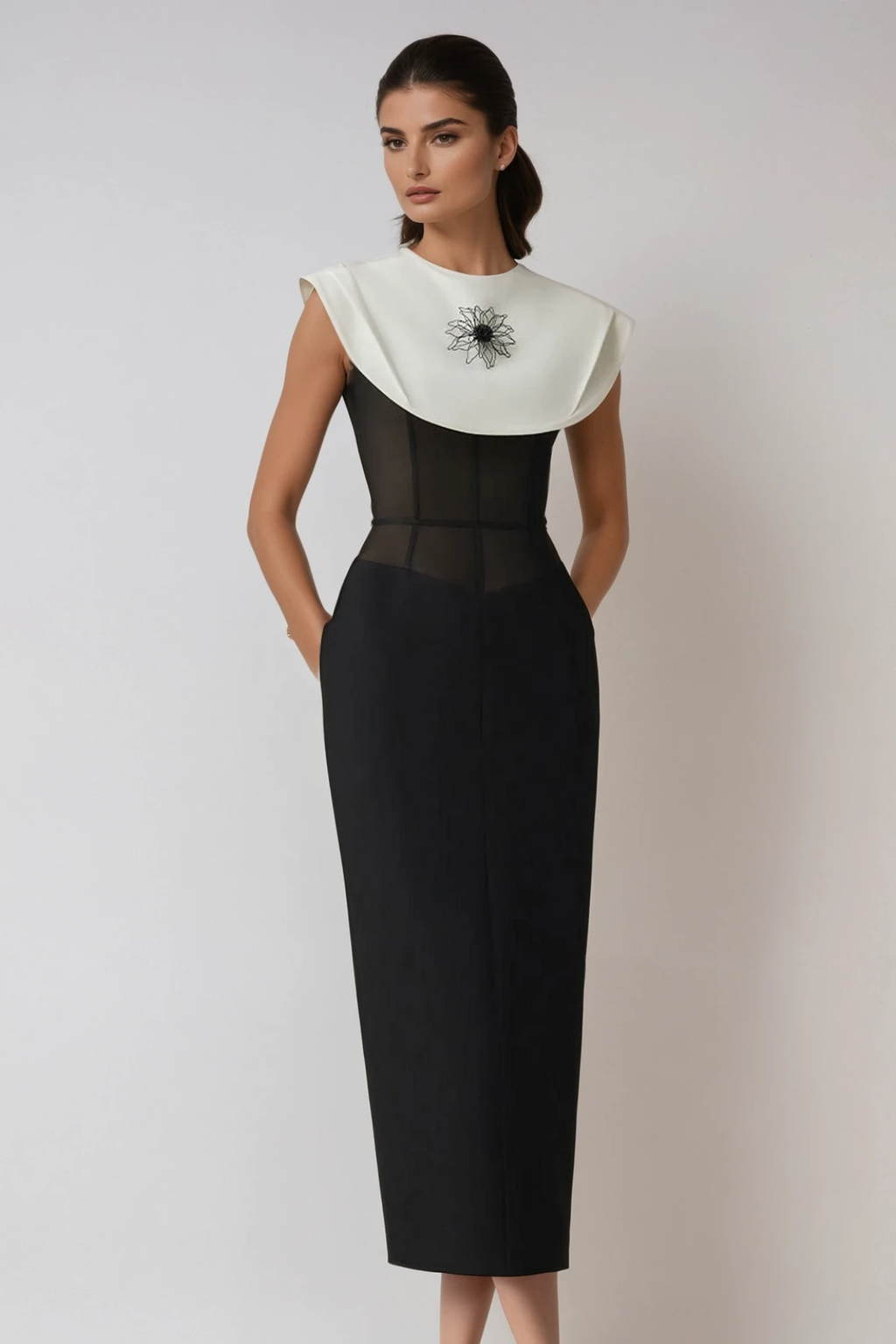 Deisy Corset Bodycon Midi Dress