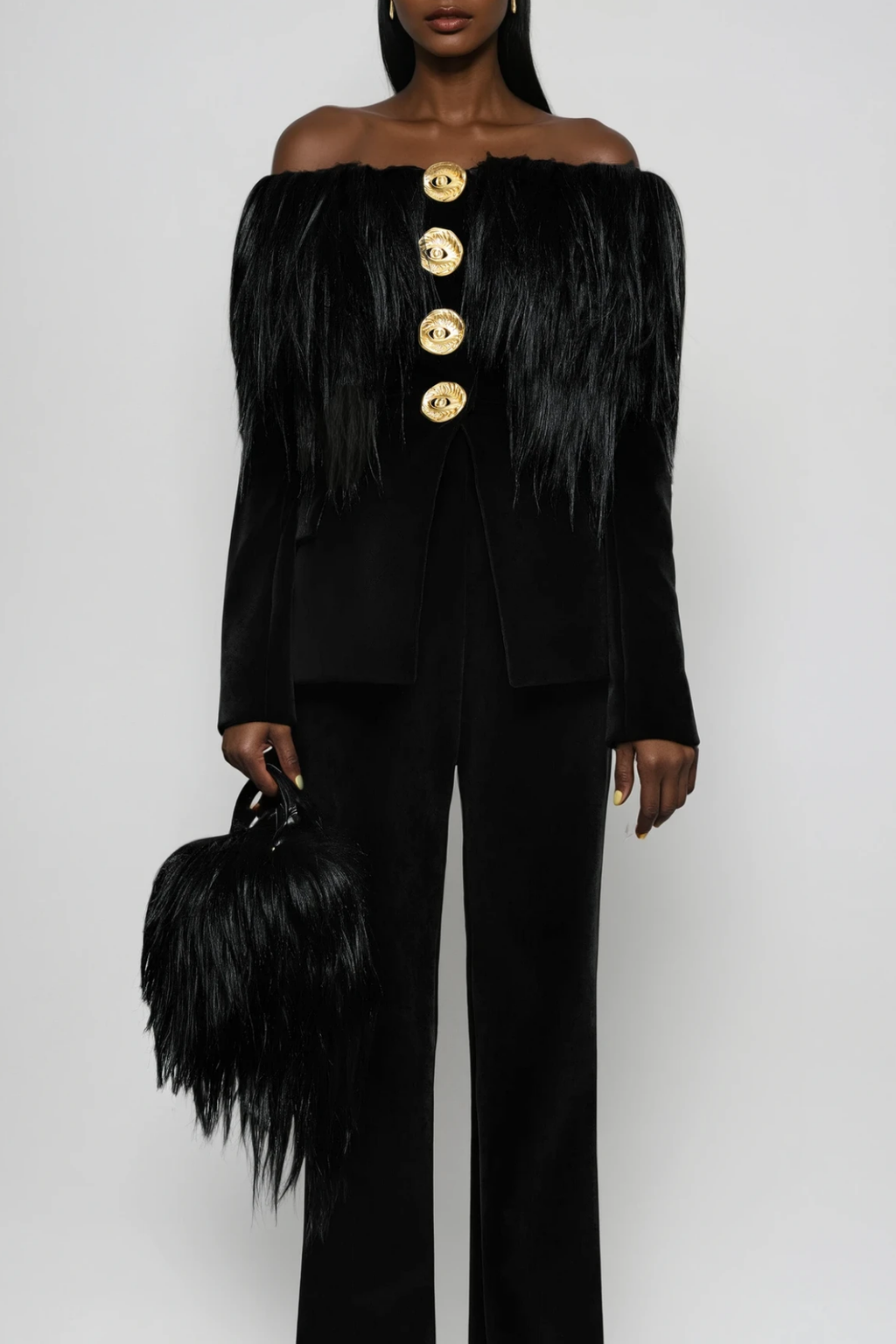 Dejan Off Shoulder Fringe Top