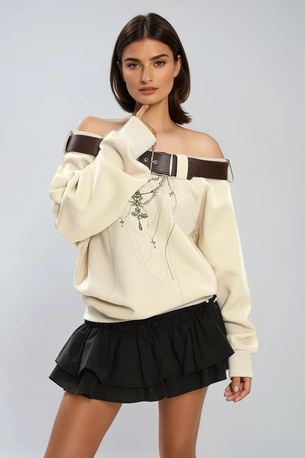 Dejen Off Shoulder Print Top