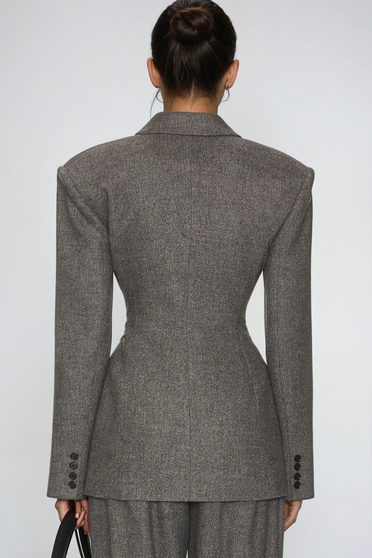 Delaney Lapel Blazer In Deep Grey