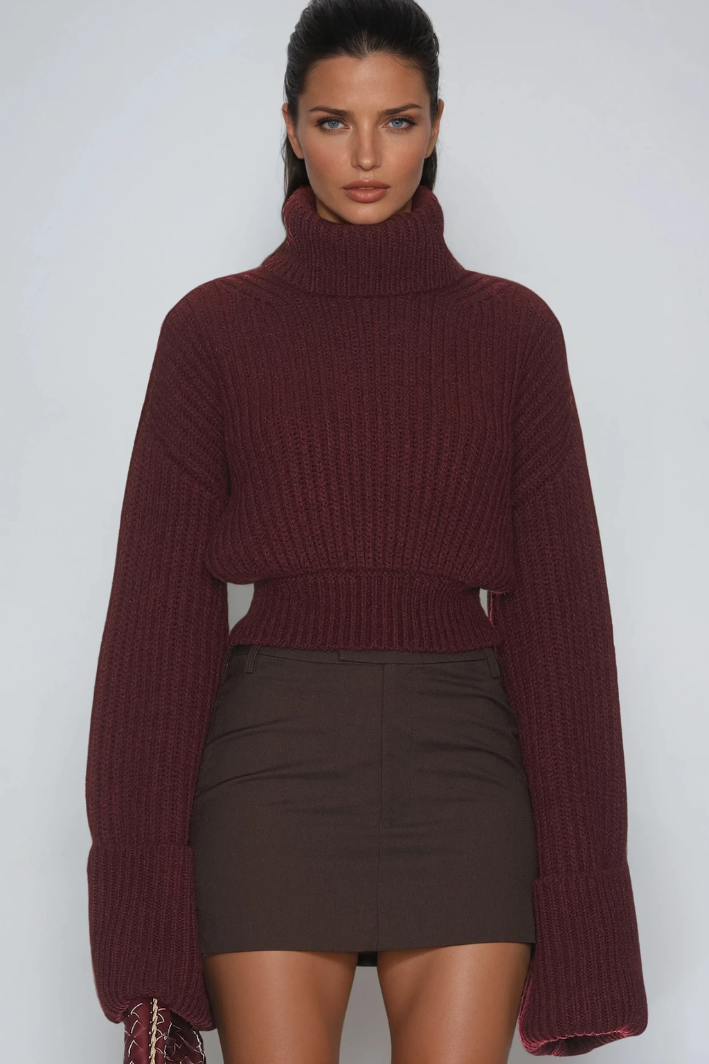 Delfim High Neck Knit Top