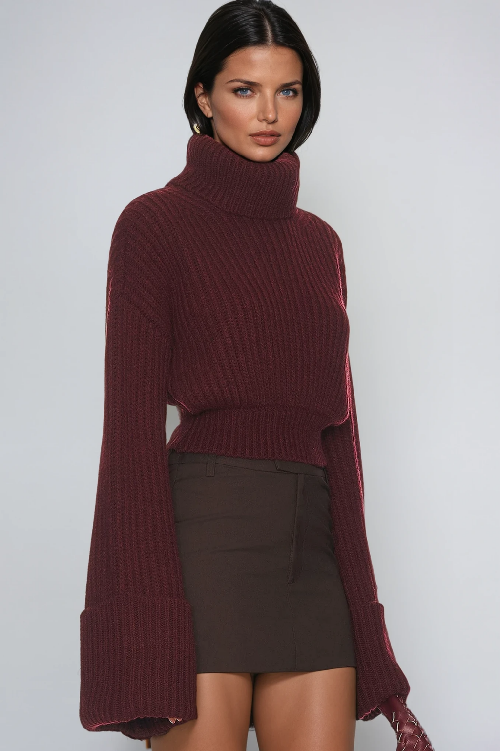 Delfim High Neck Knit Top