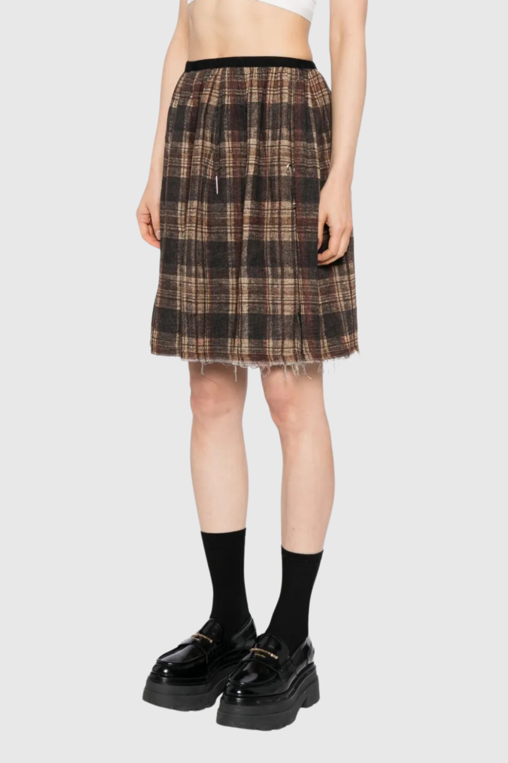 Delfina Grid Mini Skirt