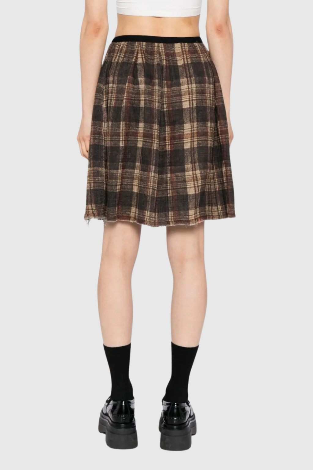 Delfina Grid Mini Skirt