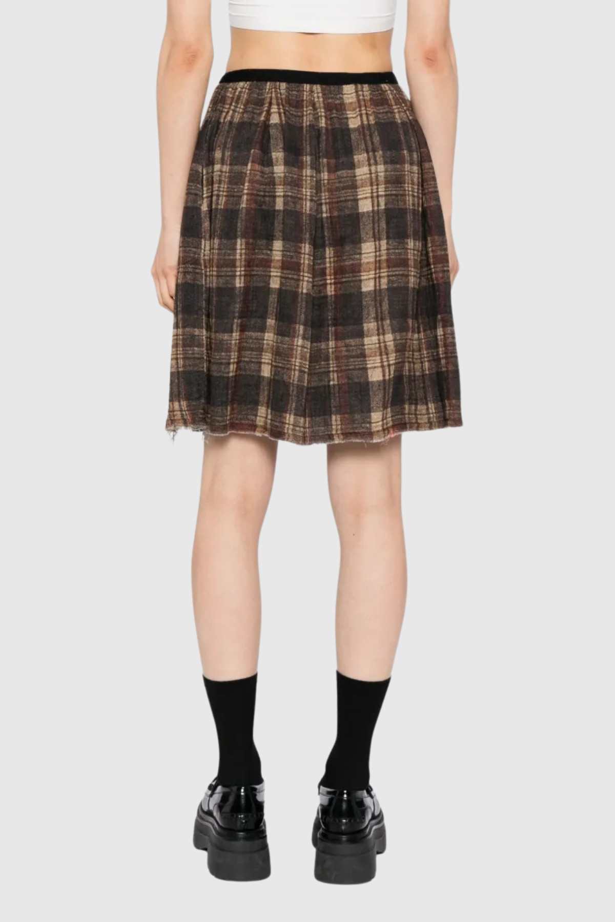 Delfina Grid Mini Skirt