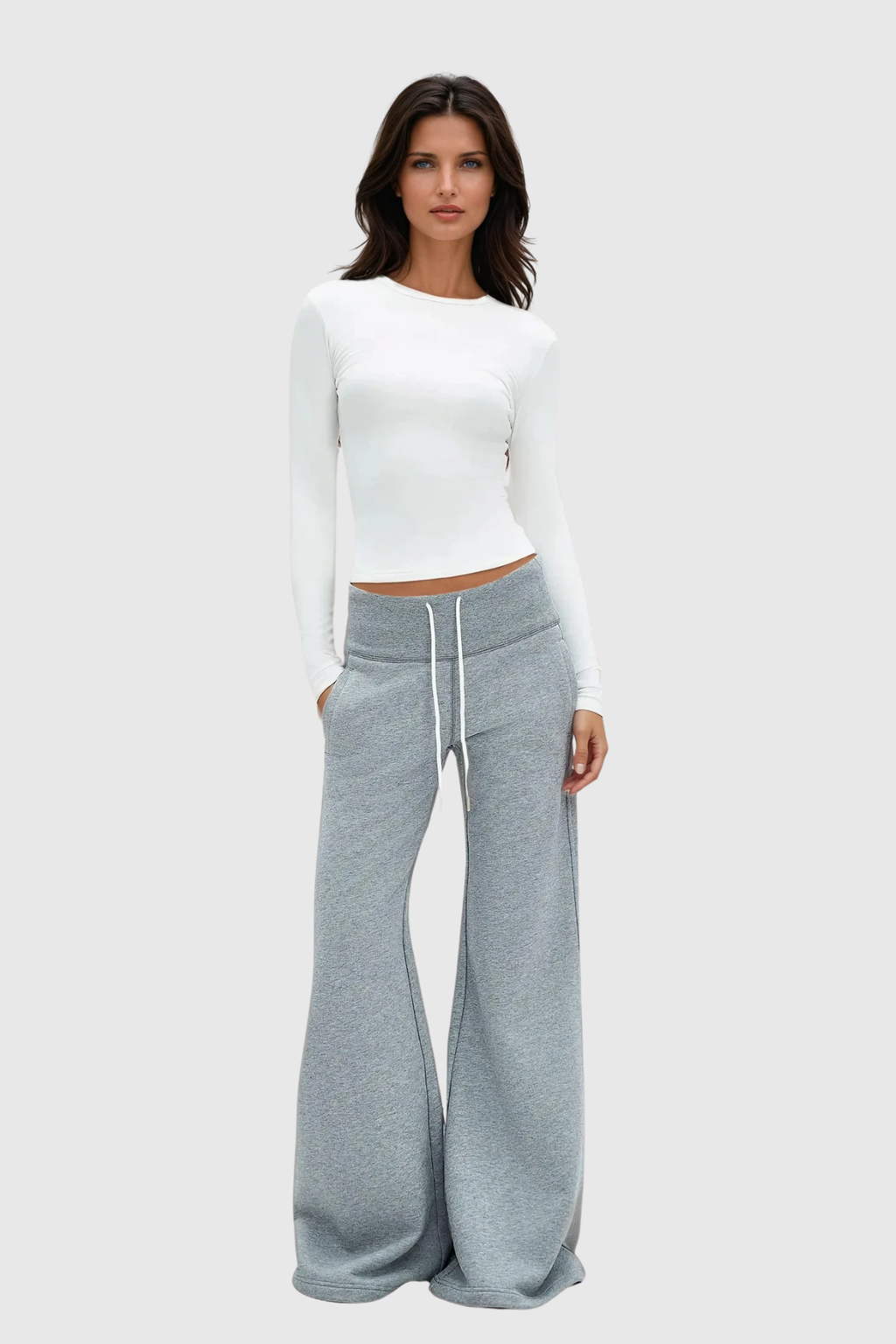 Delicia Straight Pants In Grey