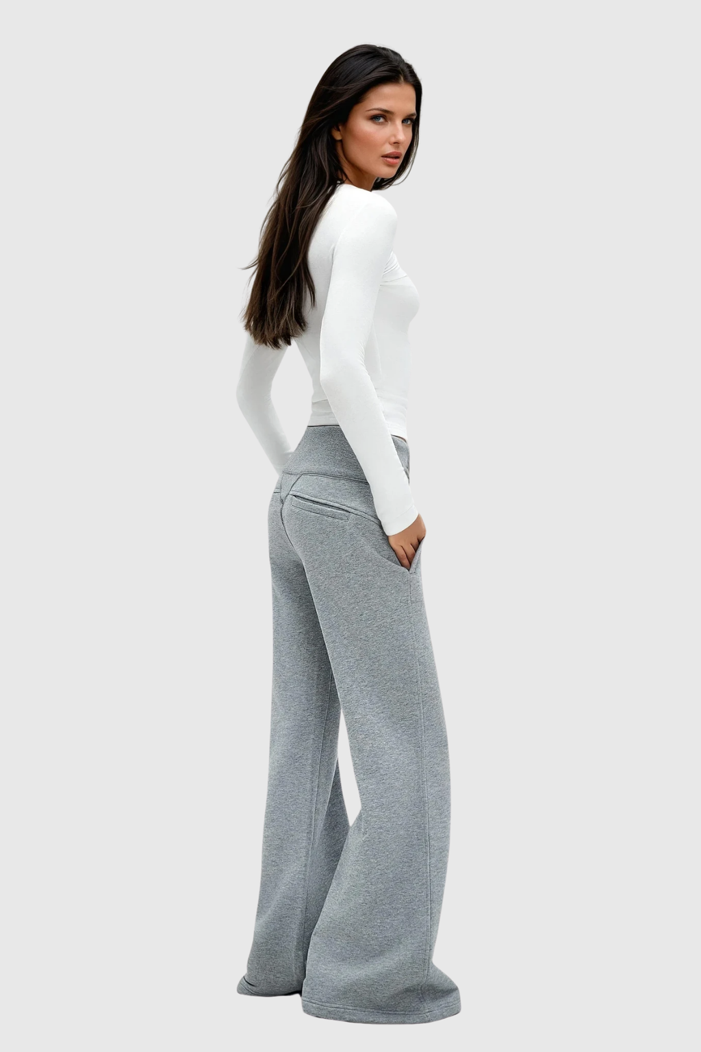 Delicia Straight Pants In Grey
