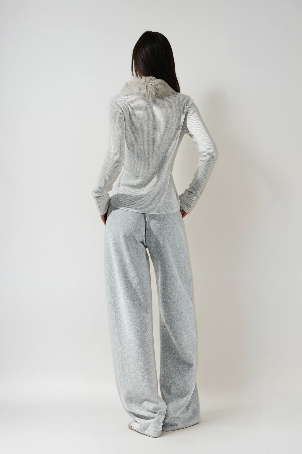 Deniece Faux Fur Knit Jacket