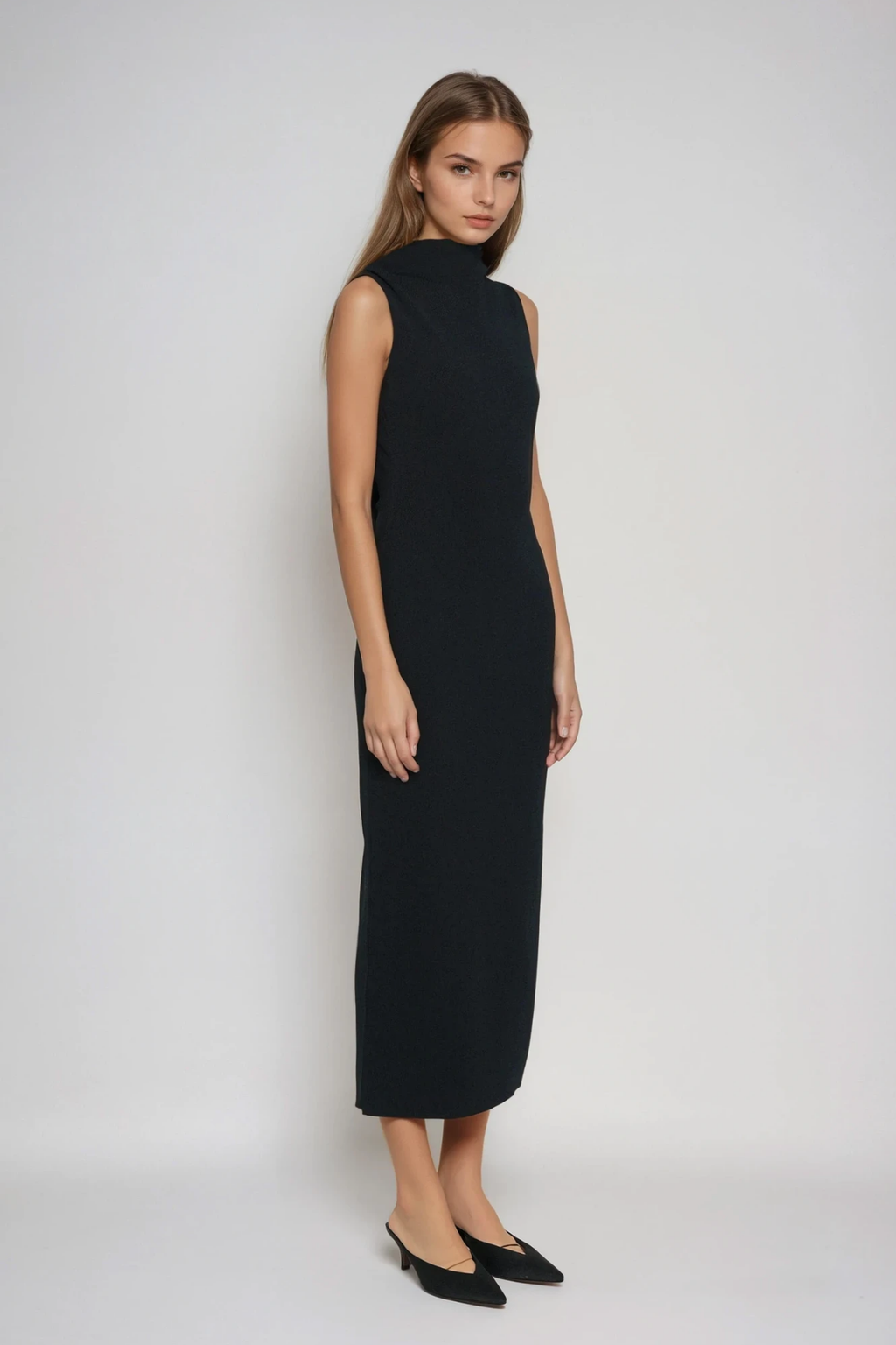 Deniss Backless Embellished Midi Dress