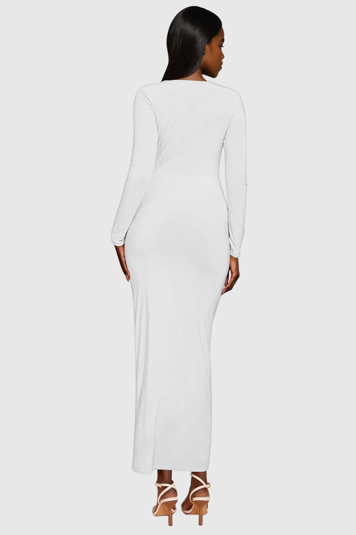 Denton Bodycon Cutout Maxi Dress In White