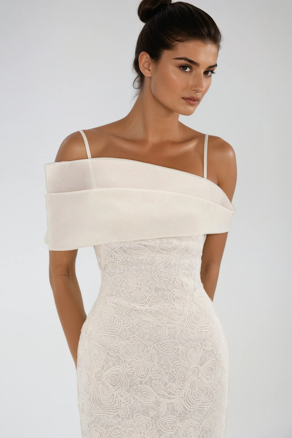 Denzel Off Shoulder Lace Maxi Dress