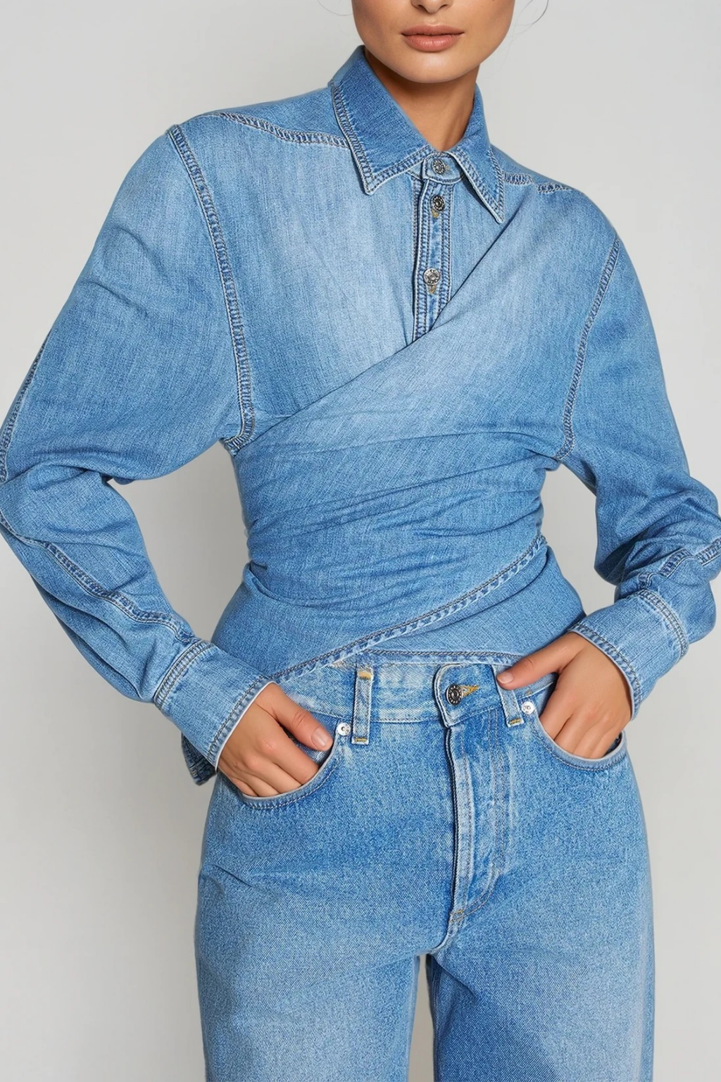 Derdriu Asymmetric Denim Shirt
