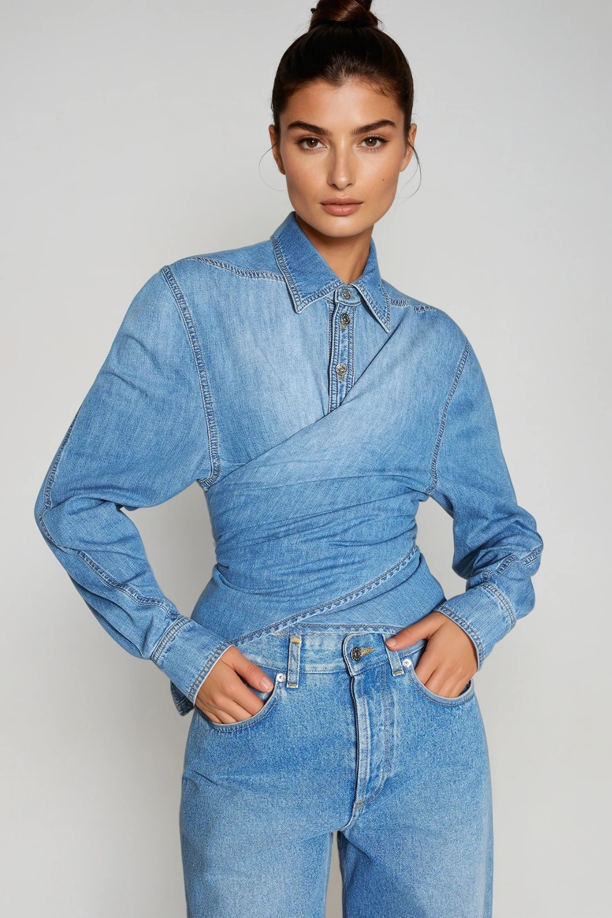 Derdriu Asymmetric Denim Shirt