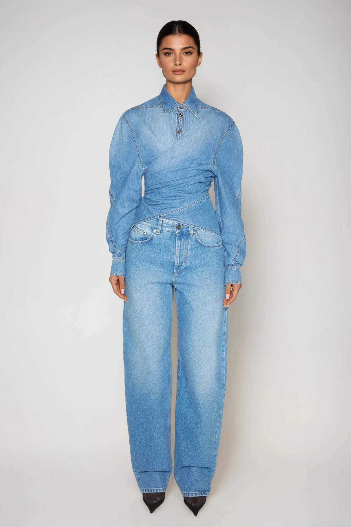 Derdriu Asymmetric Denim Shirt