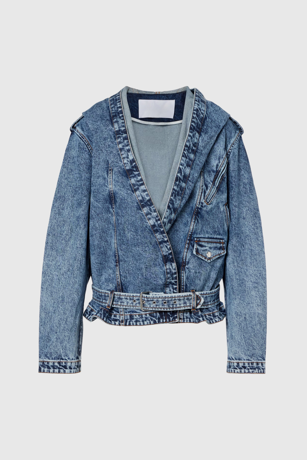 Dereck Deconstruct Hooded Denim Top