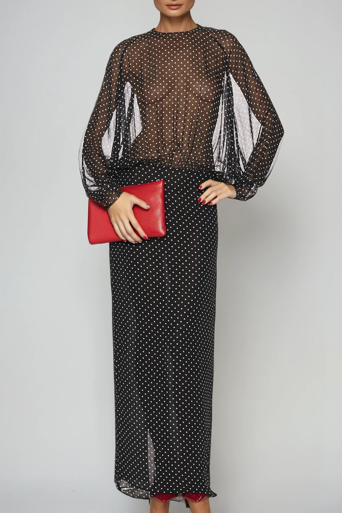 Derek Backless Dot Maxi Dress